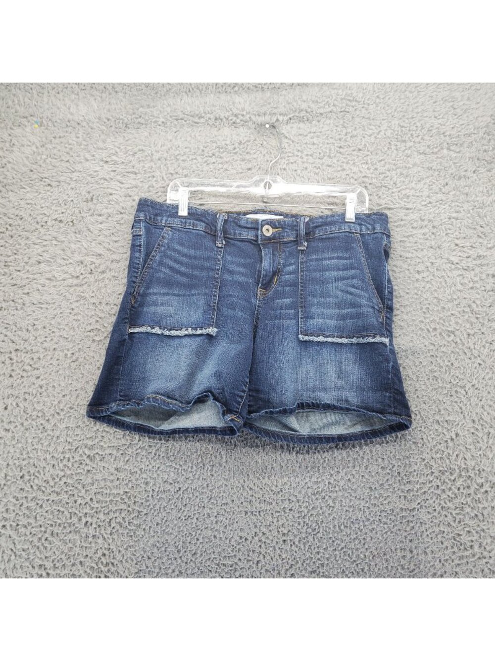 Torrid Shorts Womens 12 Blue Distressed Stretch Denim Jorts *Read*